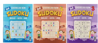 ÇOCUKLAR İÇİN SUDOKU 3 LÜ PAKET