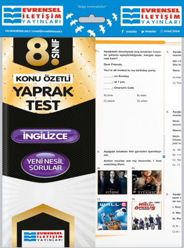 8.SINIF İNGİLİZCE YAPRAK TEST