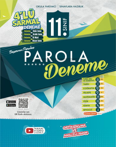 11.SINIF SARMAL 4 LÜ DENEME (PAROLA)