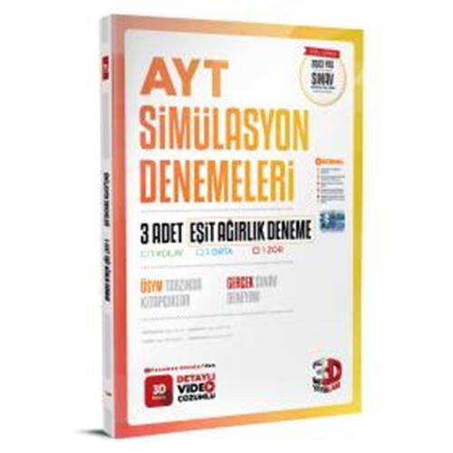 YKS AYT SİMÜLASYON EŞİT AĞIRLIK 3 LÜ DENEME