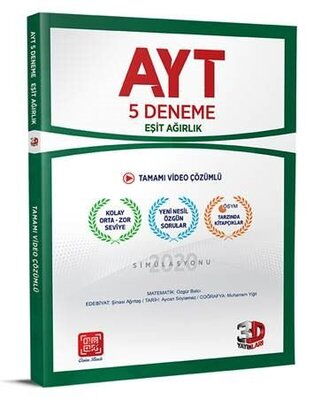 YKS AYT 5 Lİ DENEME (EŞİT AĞIRLIK)