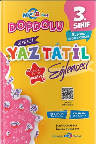 3.SINIF MAVİ BONCUK ŞİFRELİ YAZ TATİL EĞLENCESİ