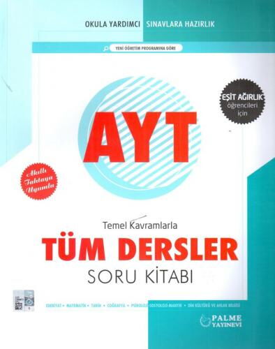 YKS AYT TÜM DERSLER SORU BANKASI (EŞİT AĞIRLIK)