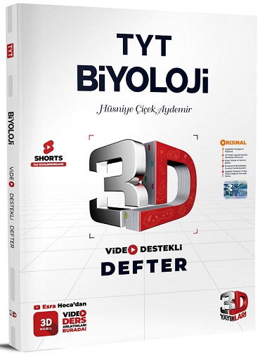 YKS TYT BİYOLOJİ VİDEO DESTEKLİ DEFTER