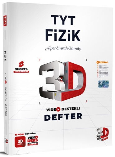 YKS TYT FİZİK VİDEO DESTEKLİ DEFTER