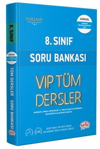 8.SINIF TÜM DERSLER SORU BANKASI MAVİ KİTAP