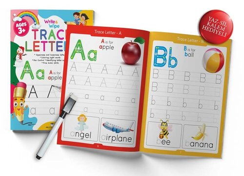 TRACE LETTERS WRİTE AND WİPE ACTİVİTY BOOK 3+