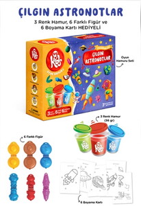 ÇILGIN ASTRONOTLAR OYUN HAMURU SETİ 15 PARÇA #1