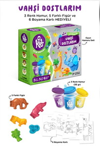 VAHŞİ DOSTLARIM OYUN HAMURU SETİ 14 PARÇA #1